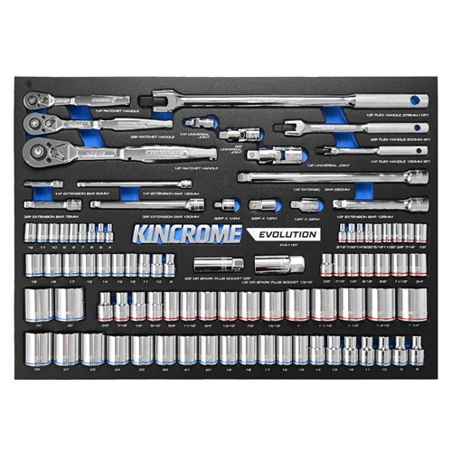 EVOLUTION 92 Piece Sockets & Accessories EVA Tray