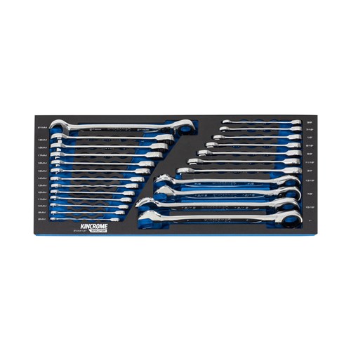 EVOLUTION 24 Piece Single Way Gear Spanners EVA Tray