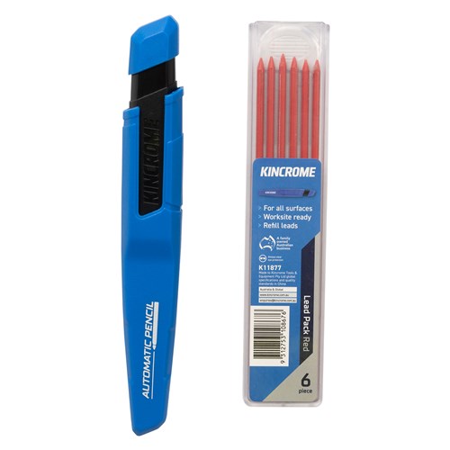 Automatic Mechanical Pencil and Red Refill Pack