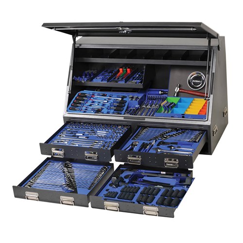 Upright Truck Box Tool Kit 386 Piece 4 Drawer (47")