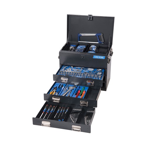 Truck Box Tool Kit 221 Piece 3 Drawer (28")