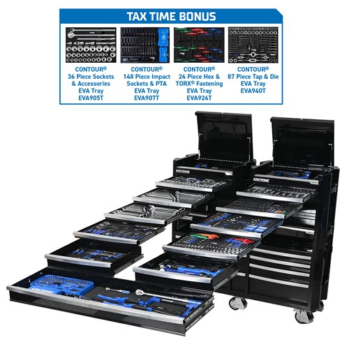 CONTOUR® Workshop Tool Kit 868 Piece 22 Drawer (60") Black