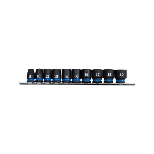Impact Socket Rail 10 Piece 3/8" Drive - Metric