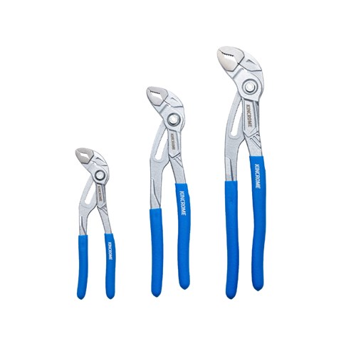 3pce Water Pump Multi-Grip Plier Set - 180mm, 250mm & 300mm