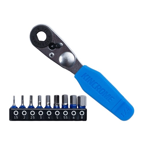 Mini Ratchet Hex Bit Set 10 Piece