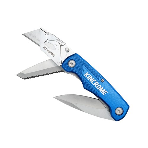 Heavy Duty Folding Utility Knife Tri Blade 