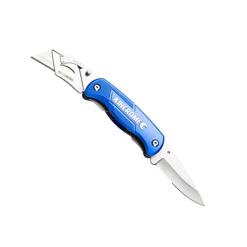 Heavy Duty Folding Utility Knife Twin Blade 