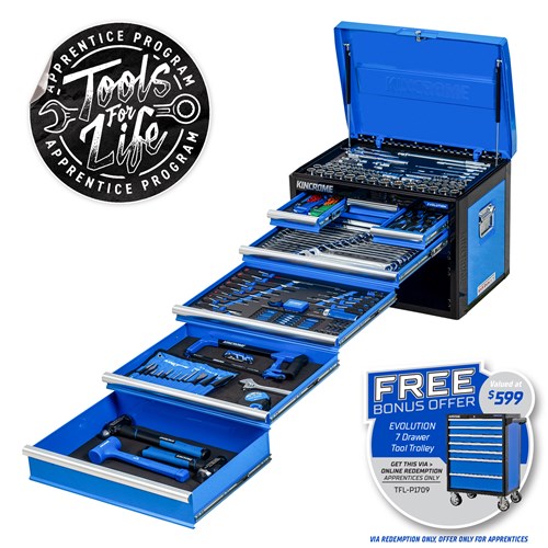 EVOLUTION Chest Tool Kit 257 Piece 7 Drawer (26”)