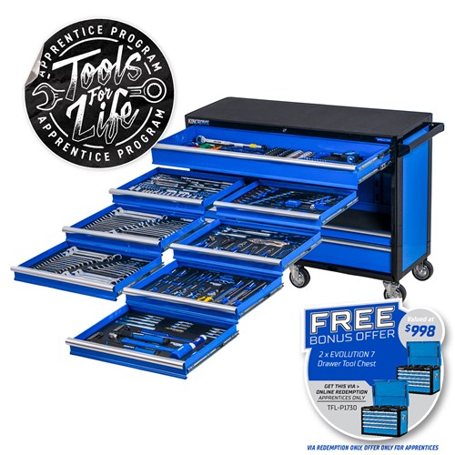 EVOLUTION Trolley Tool Kit 493 Piece 13 Drawer (53")