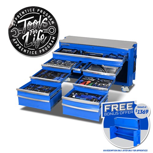 CONTOUR® Trolley Tool Kit 454 Piece 12 Drawer (60")