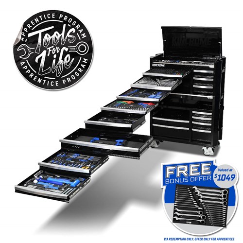CONTOUR® Workshop Tool Kit 595 Piece 17 Drawer (42”) Black